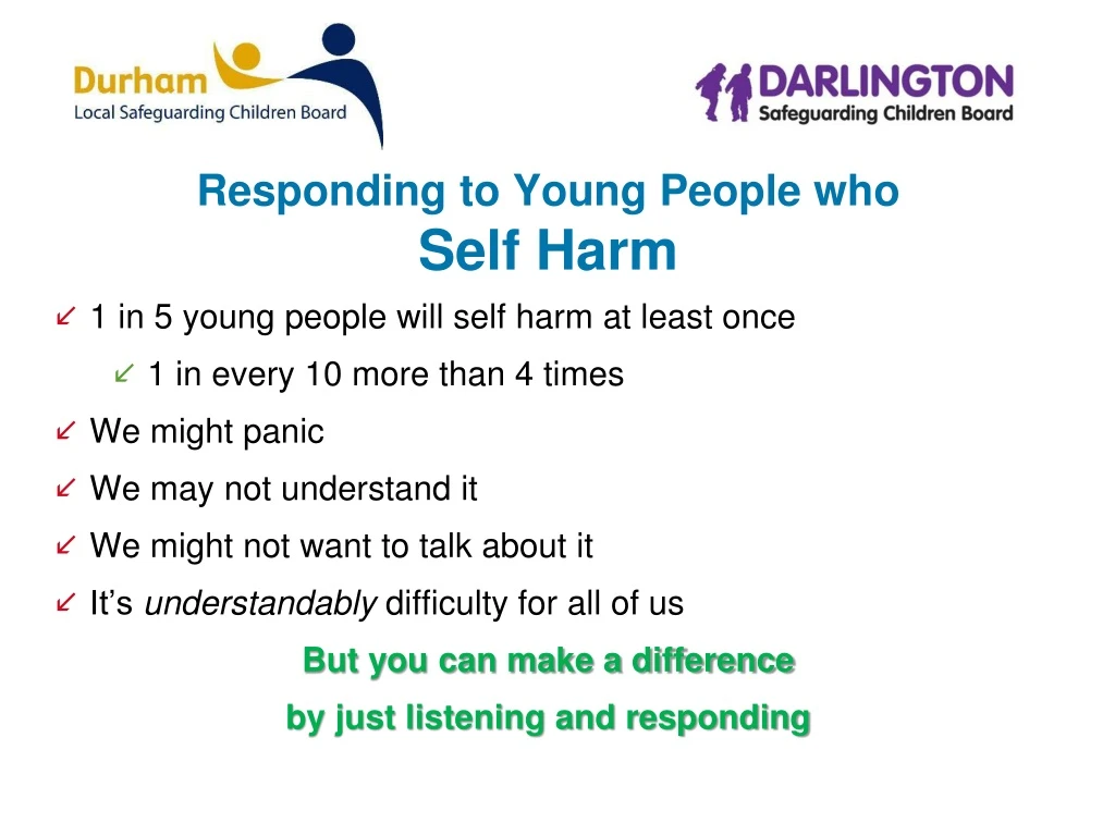 responding to young people who self harm