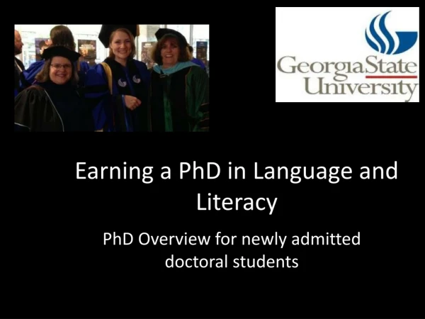 PhD Overview for newly admitted doctoral students
