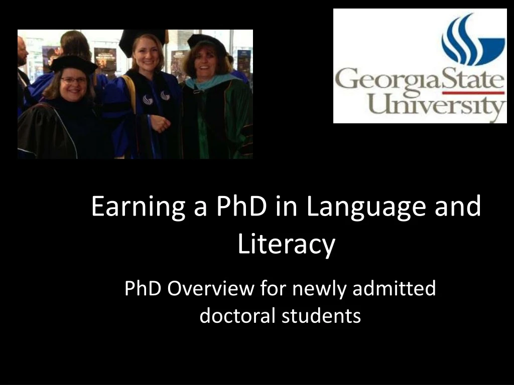earning a phd in language and literacy