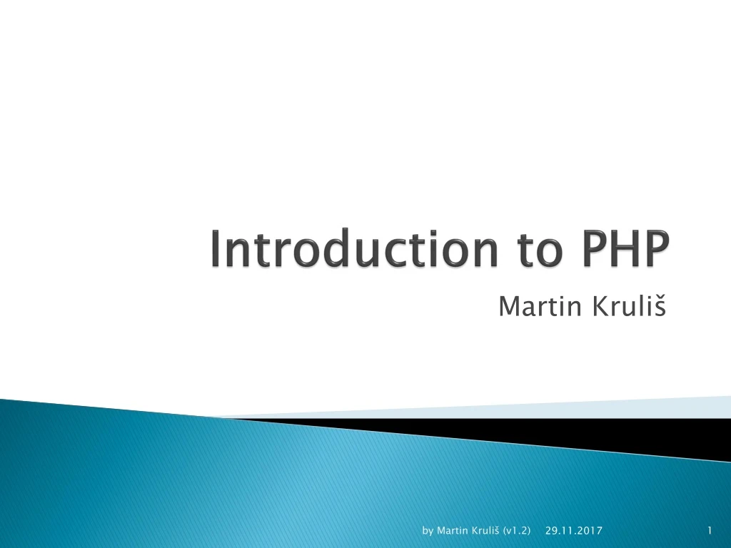 introduction to php