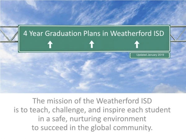 4 Year Graduation Plans in Weatherford ISD
