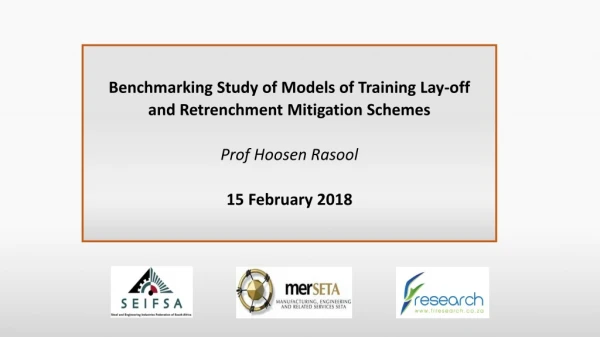 Benchmarking Study of Models of Training Lay-off and Retrenchment Mitigation Schemes