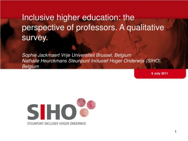 Inclusive higher education: the perspective of professors. A qualitative survey .