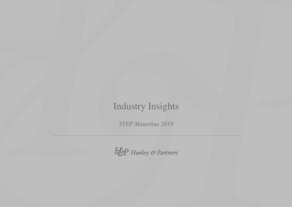 Industry Insights STEP Mauritius 2019