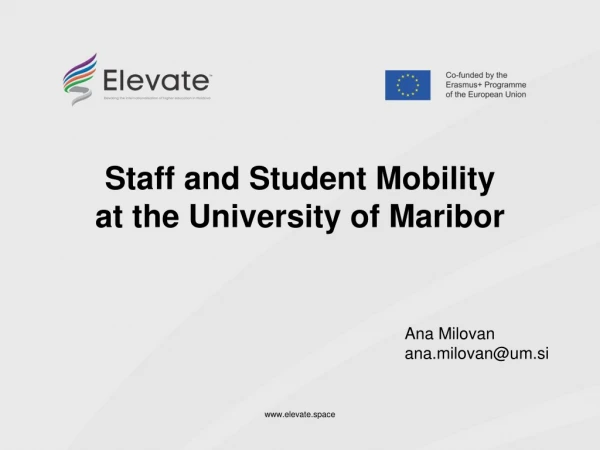 Staff and Student Mobility at the University of Maribor