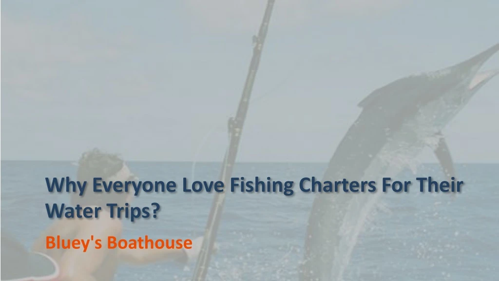 why everyone love fishing charters for their water trips