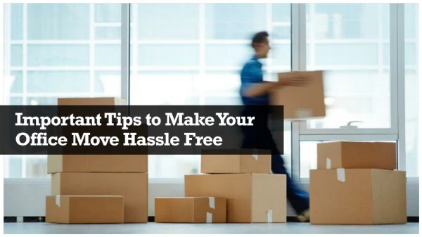 How to make your office move hassle free?