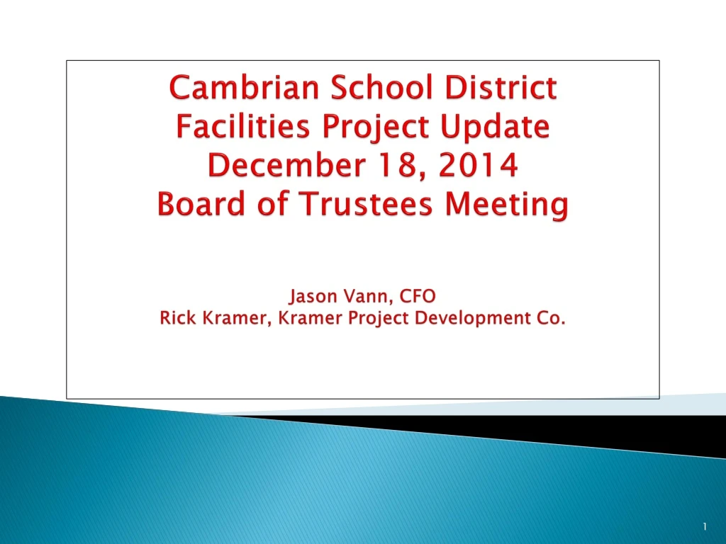 cambrian school district facilities project