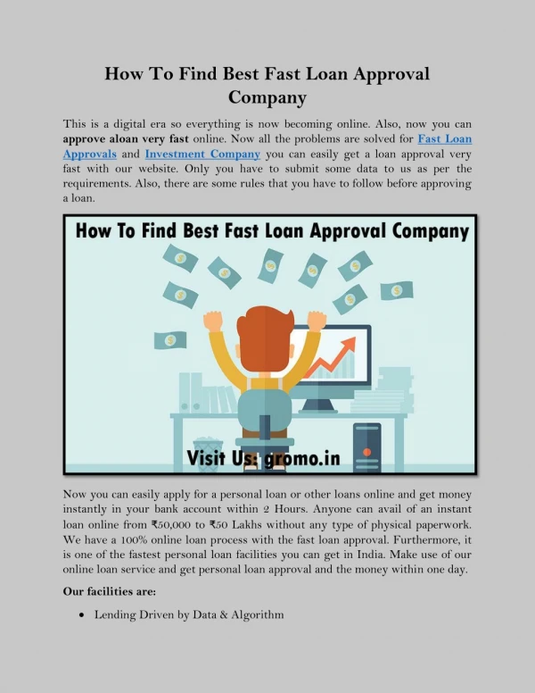 How To Find Best Fast Loan Approval Company