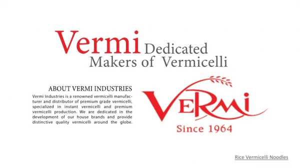 Vermi Industries | Halal Rice Vermicelli Manufacturer Malaysia