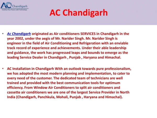AC Chandigarh - AC Service in Mohali