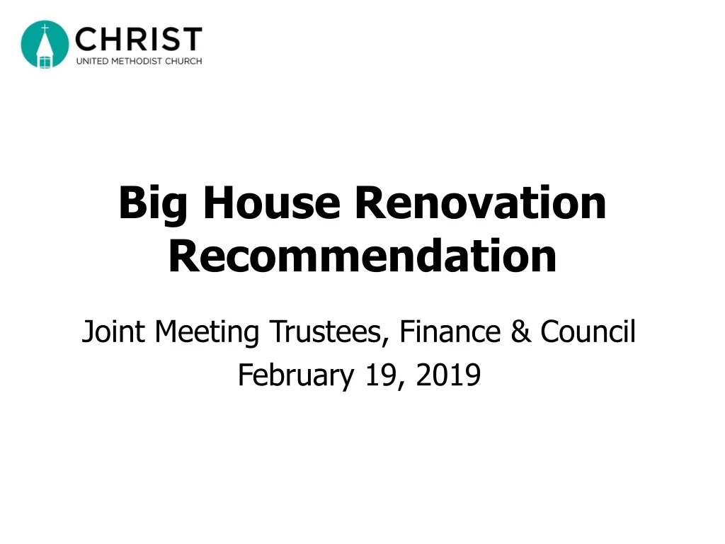 big h ouse renovation recommendation