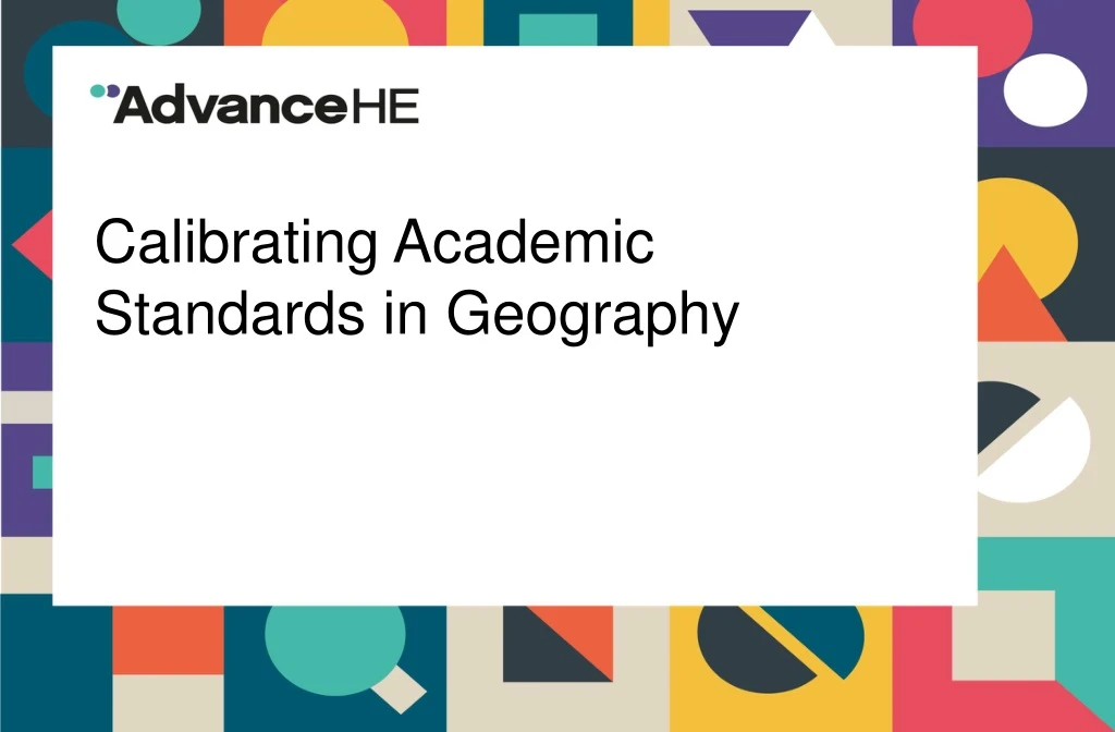 calibrating academic standards in geography