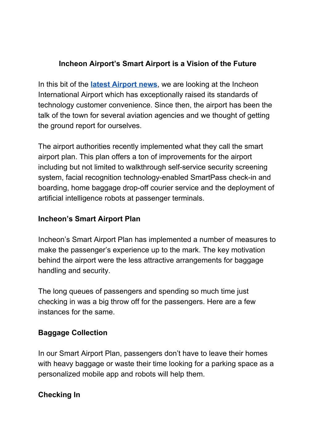 incheon airport s smart airport is a vision