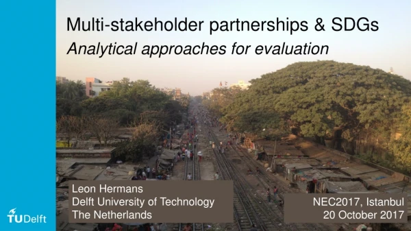 Multi-stakeholder partnerships &amp; SDGs Analytical approaches for evaluation