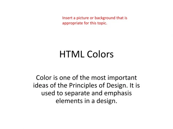 HTML Colors