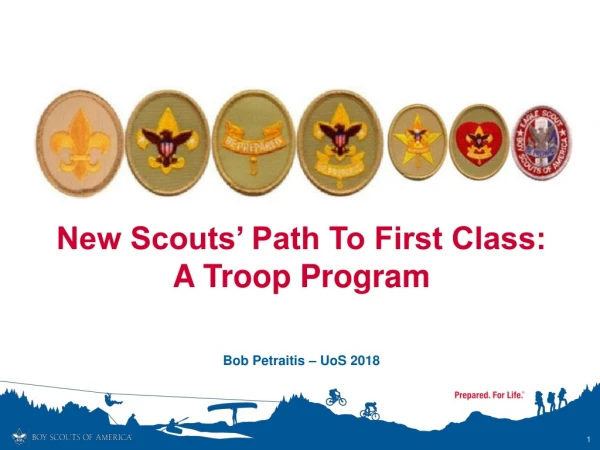 New Scouts’ Path To First Class: A Troop Program