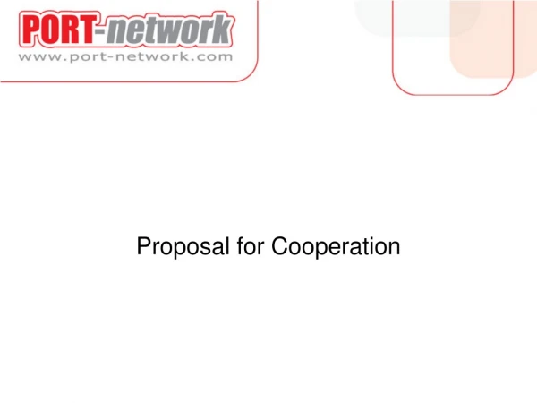 Proposal for Cooperation