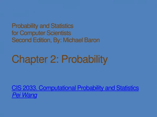 Events and probability