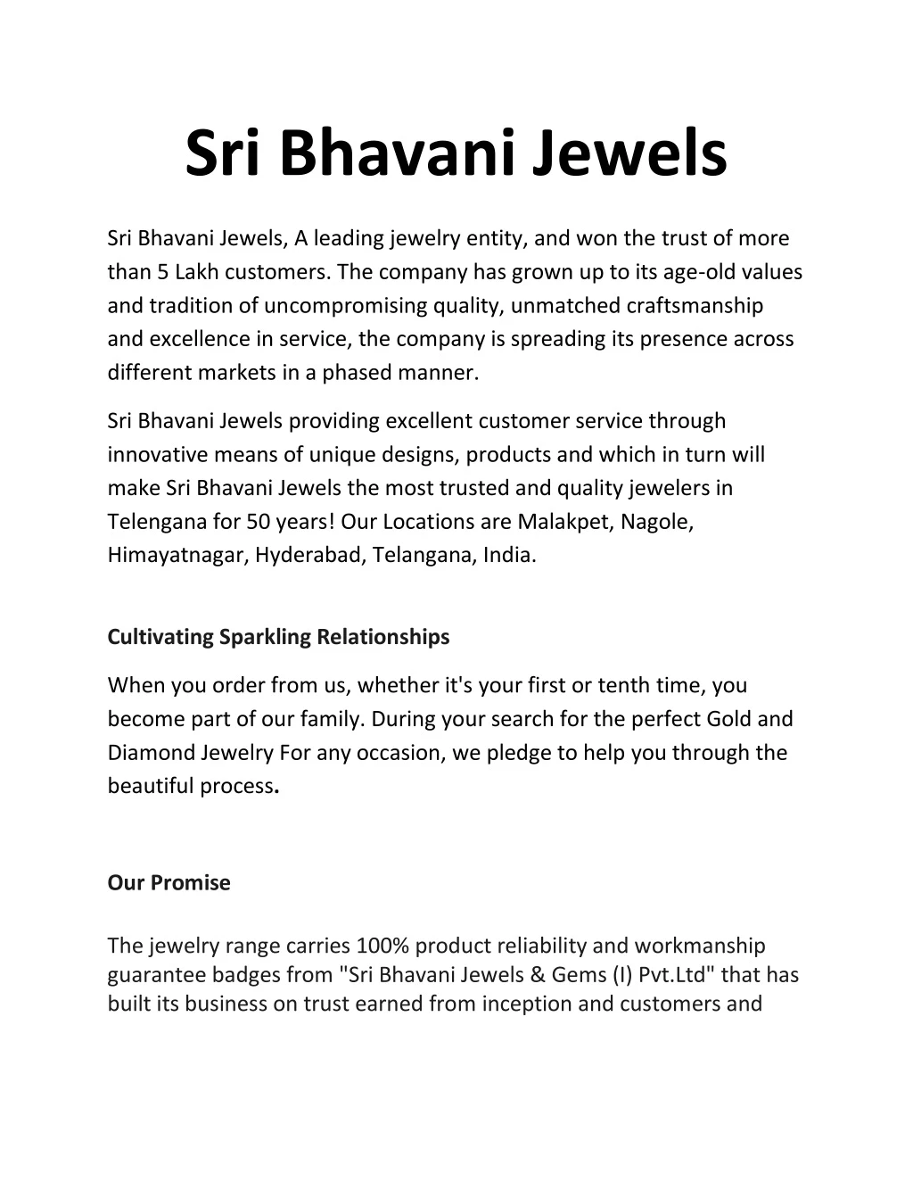 sri bhavani jewels