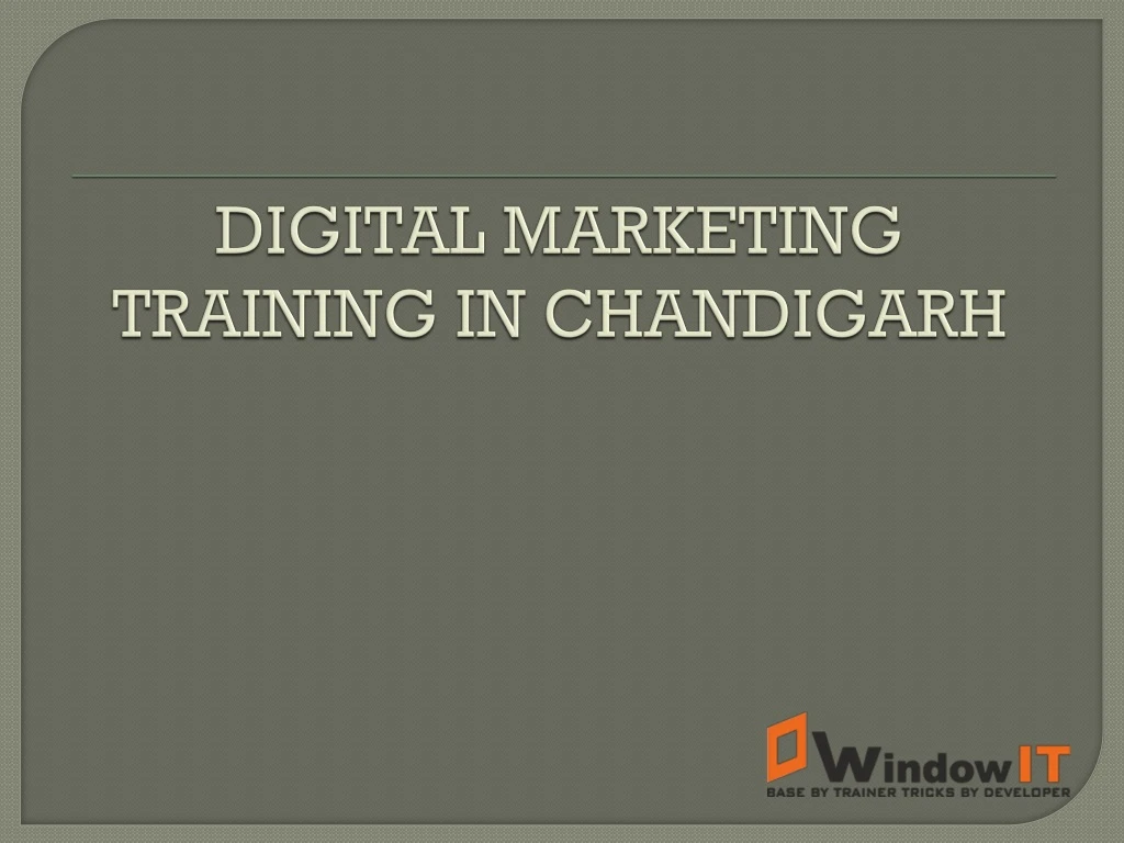 digital marketing training in chandigarh