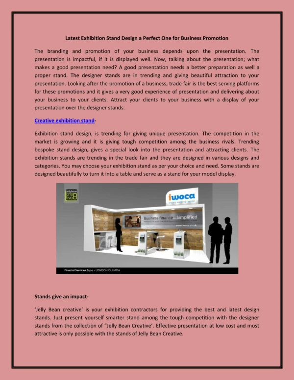 latest exhibition stand design a perfect