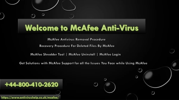 McAfee technical support