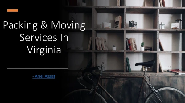 Packing & Moving Services In Virginia