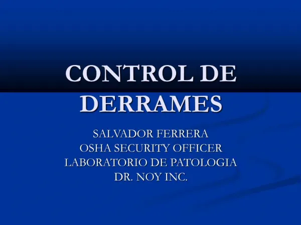 CONTROL DE DERRAMES