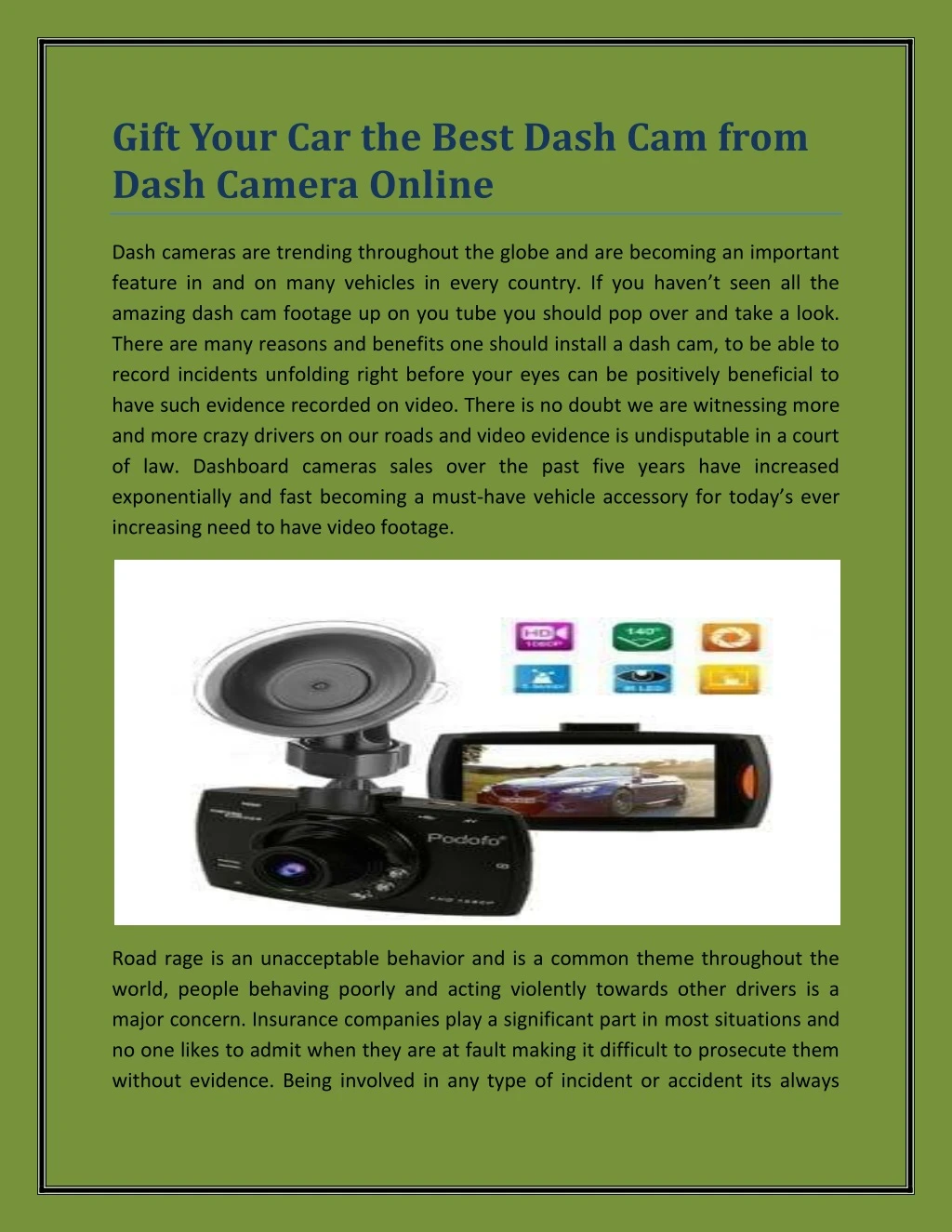 gift your car the best dash cam from dash camera