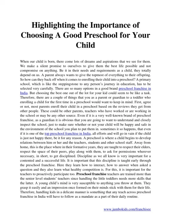 highlighting the importance of choosing a good