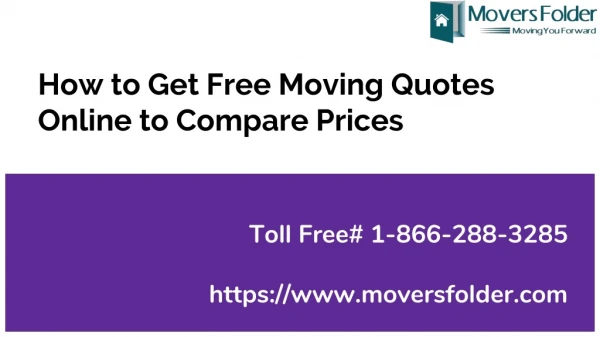 how to get free moving quotes online to compare prices