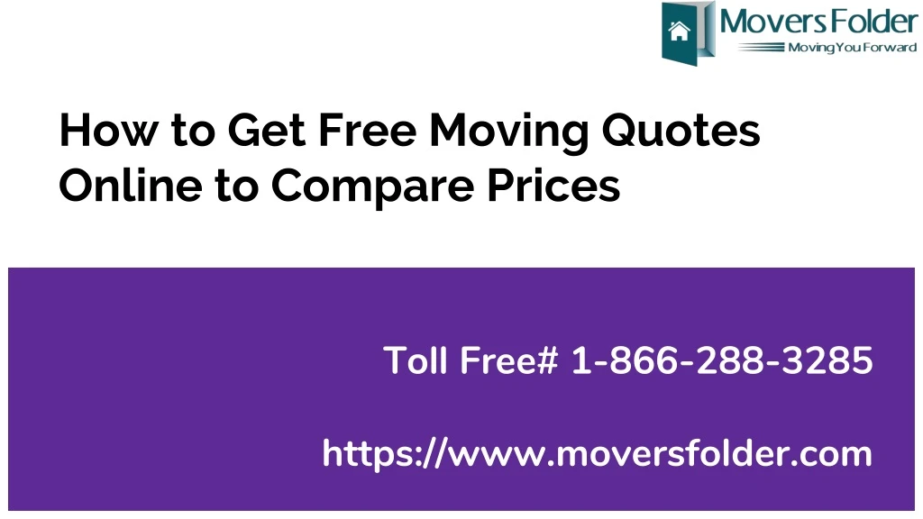 how to get free moving quotes online to compare prices
