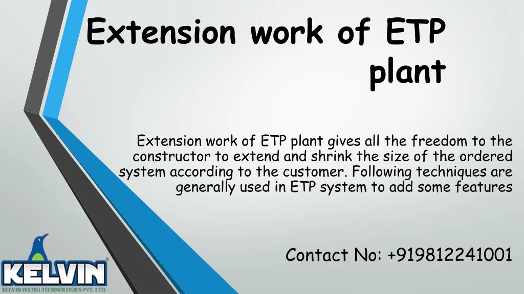extension work of etp plant