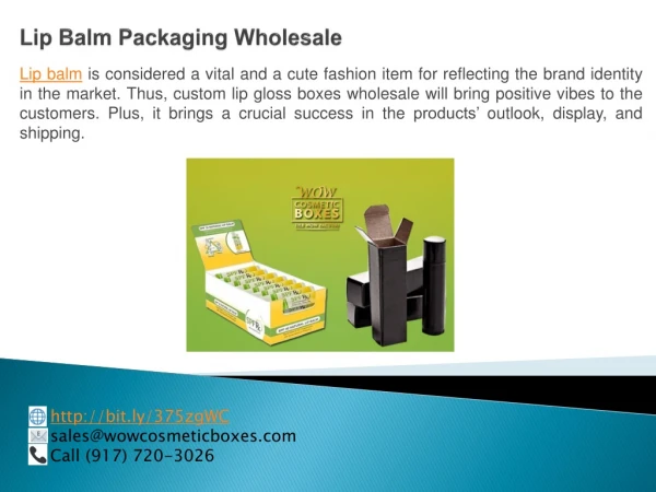 Lip Balm Packaging Wholesale