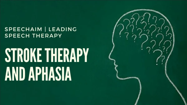 Expert Stroke Therapy And Aphasia Therapy | Noninvasive Brain Stimulation