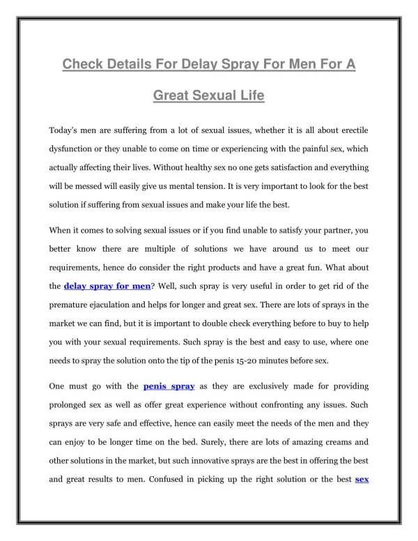 check details for delay spray for men for a