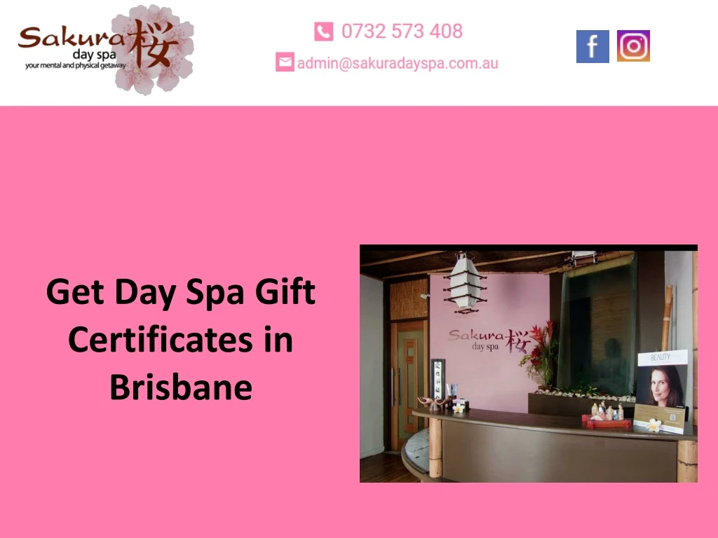 get day spa gift certificates in brisbane