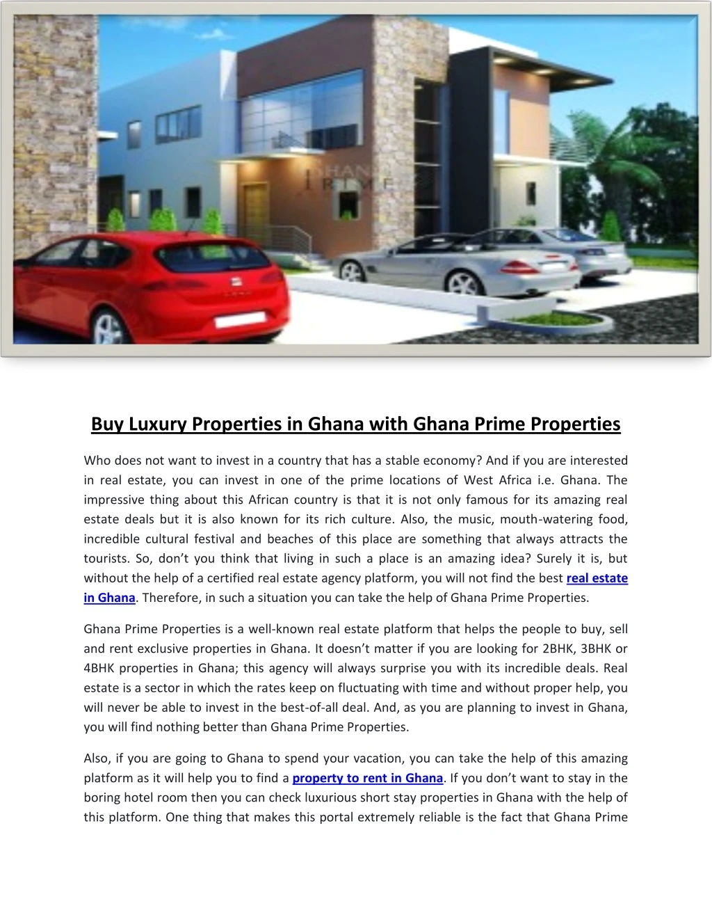buy luxury properties in ghana with ghana prime