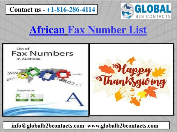 african fax number list