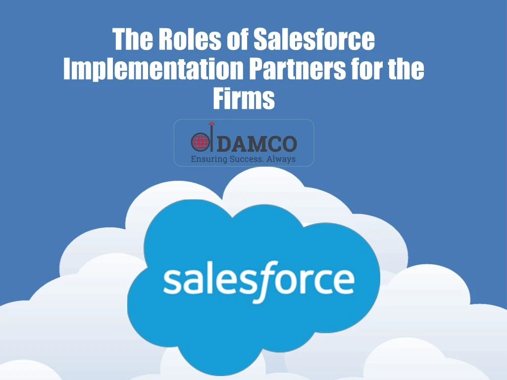 the roles of salesforce implementation partners for the firms
