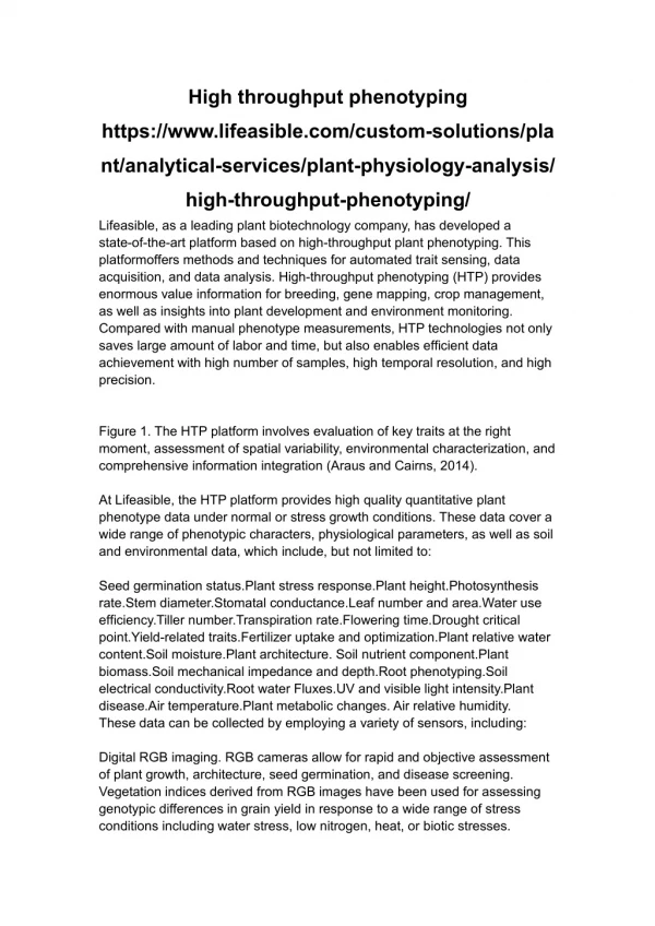 high throughput phenotyping