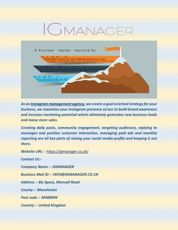 Instagram Management Services - Igmanager.co.uk