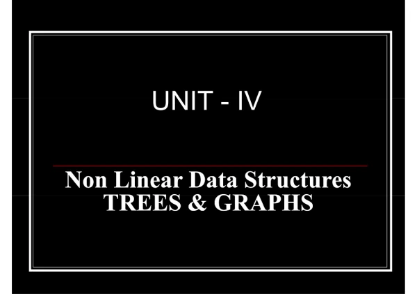 Dr. Jahangir UWP Data Structures Notes Unit-4