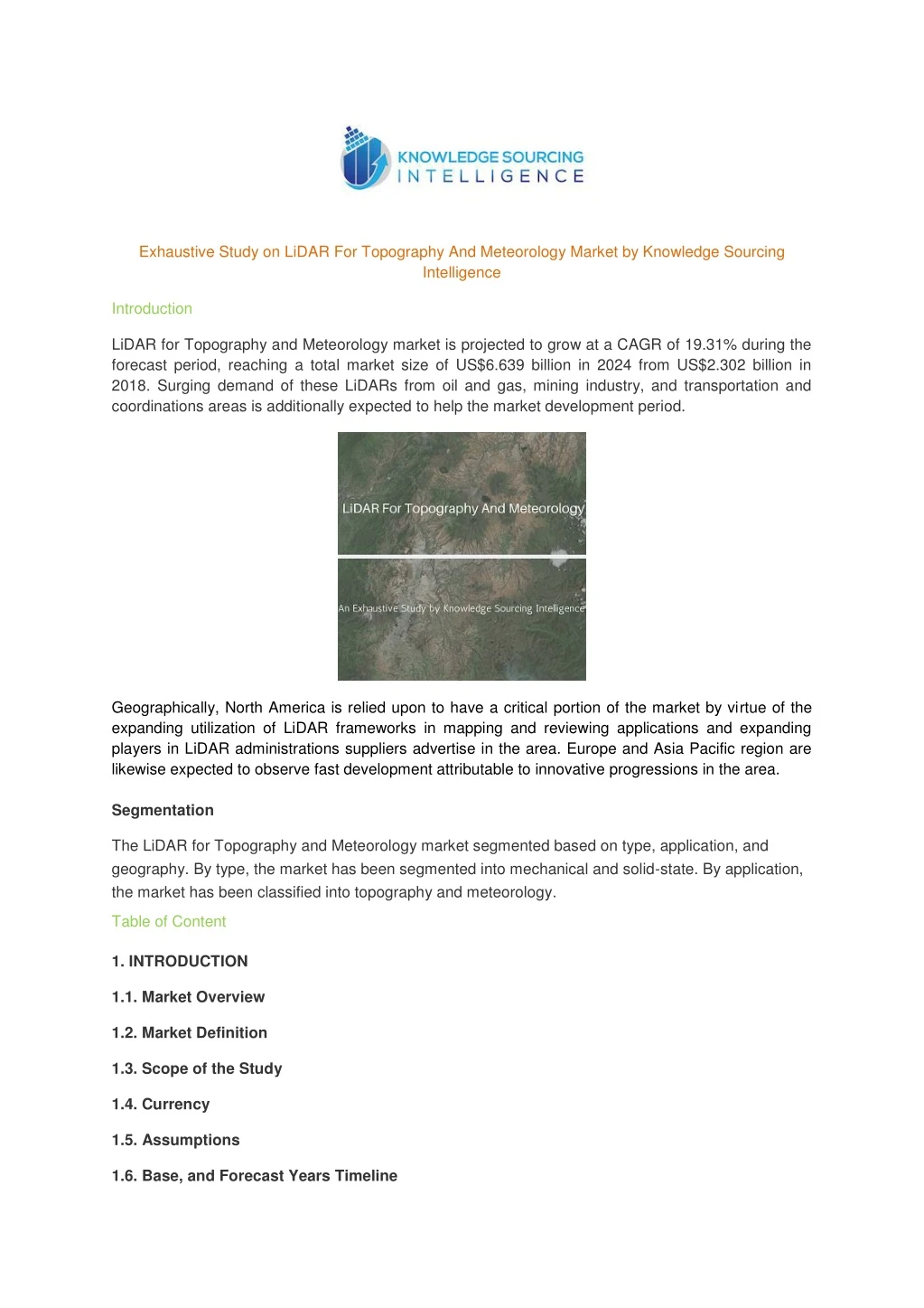 exhaustive study on lidar for topography