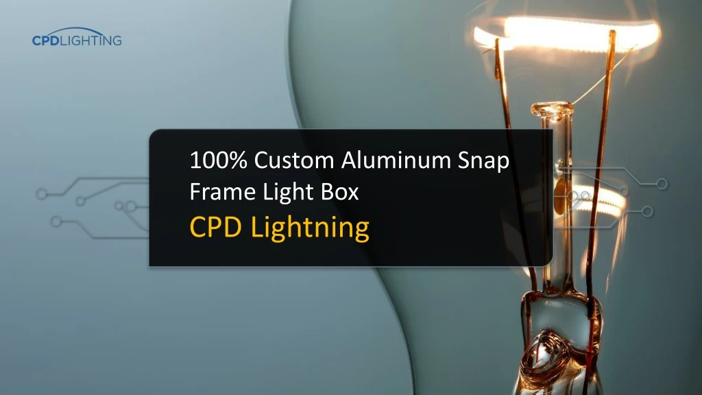 100 custom aluminum snap frame light