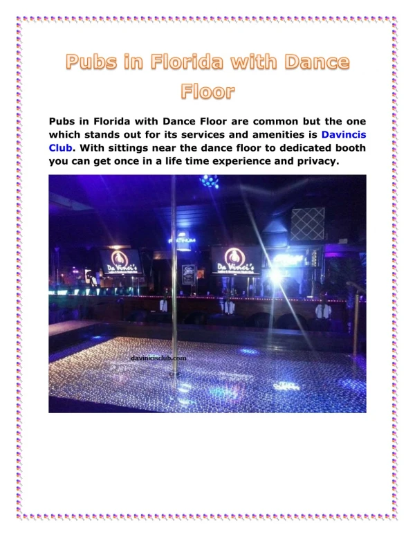 Pubs in Florida with Dance Floor