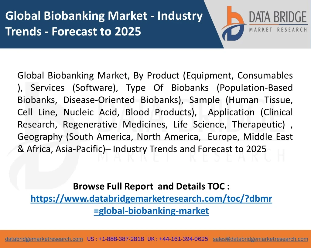 global biobanking market industry trends forecast