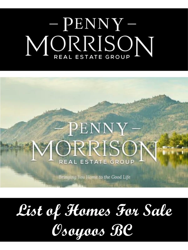 List of Homes For Sale Osoyoos BC