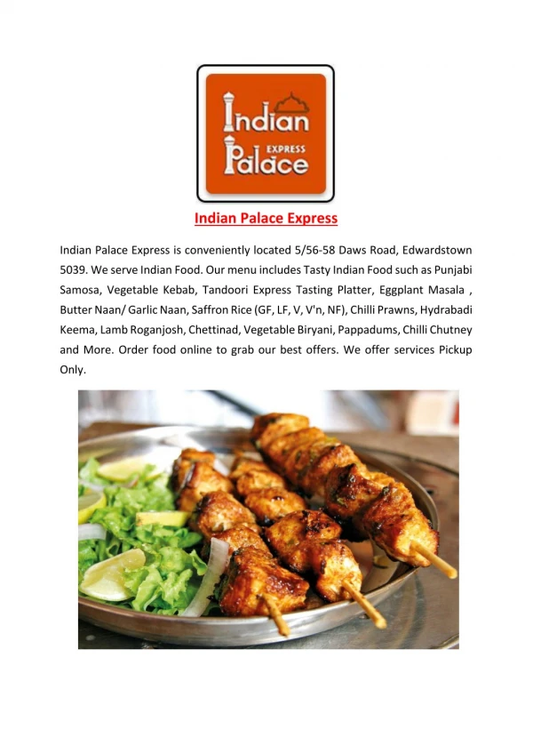5% Off - Indian Palace Express-Edwardstown - Order Food Online